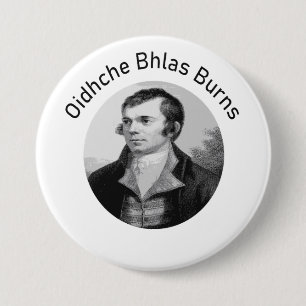 Oidhche Bhlas Burns Gälisch Dunkelgrau Button