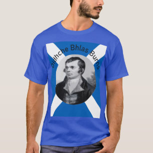 Oidhche Bhlas Burns Gälisch Grau und Saltire T-Shirt