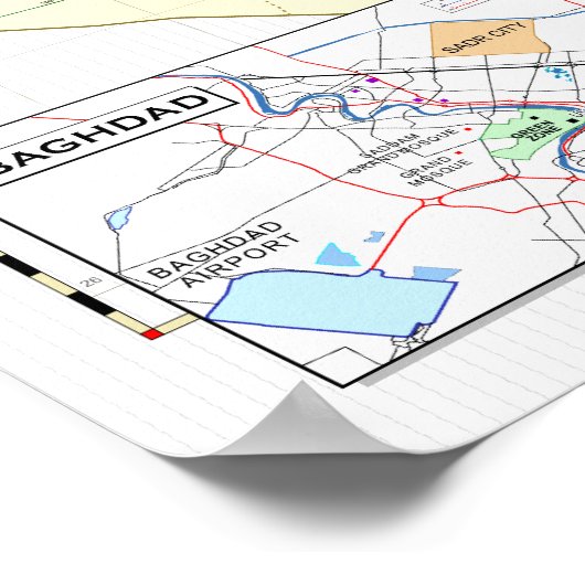 OIF - Irak-Kartenposter Poster (Ecke)