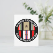 OIF - OEF 1 Stern Postkarte (Stehend Vorderseite)