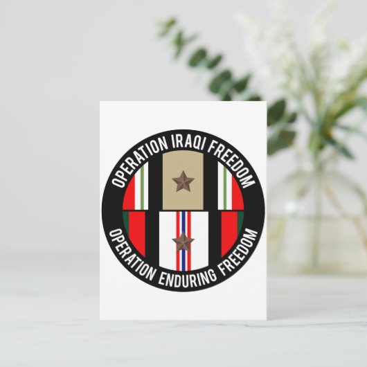 OIF - OEF 1 Stern Postkarte (Stehend Vorderseite)