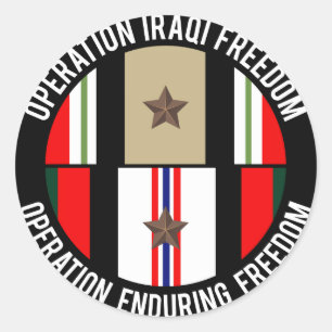OIF - OEF 1 Stern Runder Aufkleber