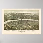 Oil City, PA Panoramic Map - 1896 Poster (Vorne)