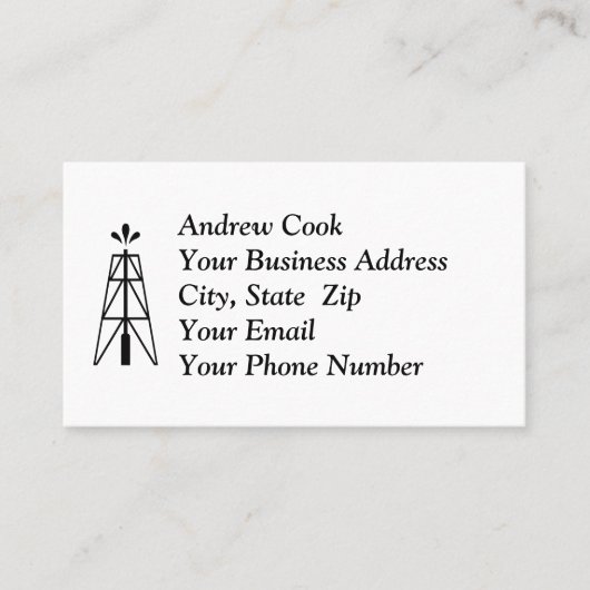 Oil Derrick Visitenkarte (Vorderseite)