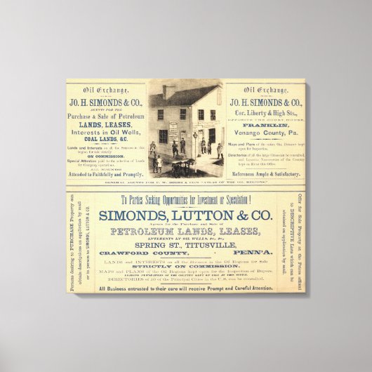 Oil Exchange, Simonds companies Leinwanddruck (Vorderseite)