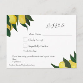 Oil Painted Lemons R.S.V.P Postcard Feiertagspostkarte