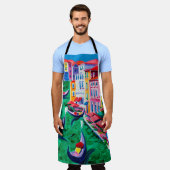 oil painting of beautiful Venice, Italy on canvas Schürze (Getragen)