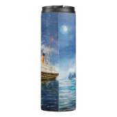 oil painting of Titanic and iceberg in ocean at n Thermosbecher (Rückseite)