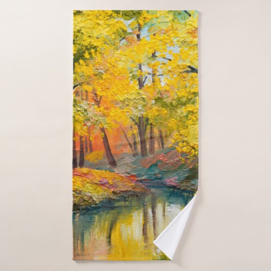 oil painting on canvas - autumn forestpaint,oil,ar badehandtuch (Badehandtuch)