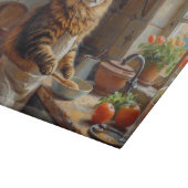 Oil painting style illustration of a happy Siberia Schneidebrett (Ecke)