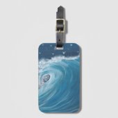 Oil pastel wave for phone case gepäckanhänger (Vorderseite Vertikal)