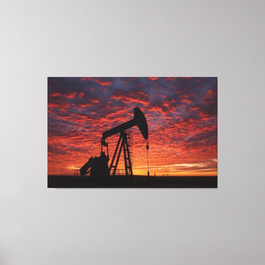 Oil Pumpjack Poster - West Texas Industrial Print Leinwanddruck (Vorderseite)