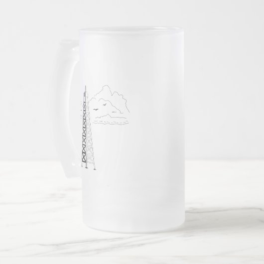 Oil Rig Frosted Mug Mattglas Bierglas (Vorderseite Links)
