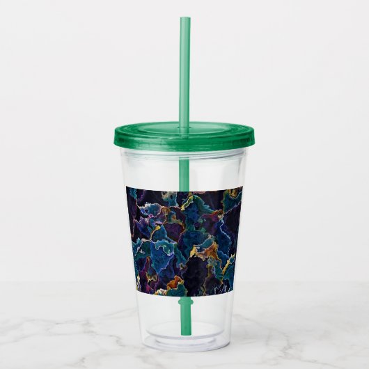 Oil Slick Acrylic Tumbler Acryltrinkbecher (Vorderseite)
