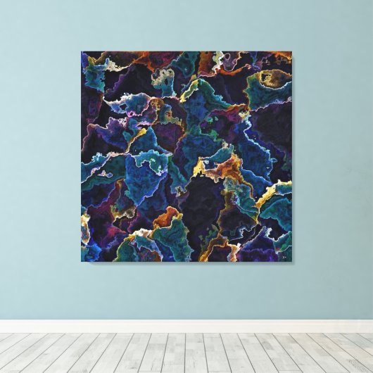 Oil Slick Canvas Print Leinwanddruck (Insitu (Holzboden))