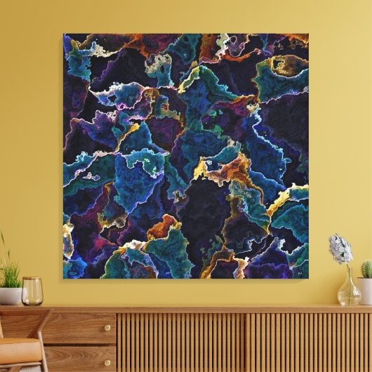 Oil Slick Canvas Print Leinwanddruck (Insitu (Wohnzimmer))