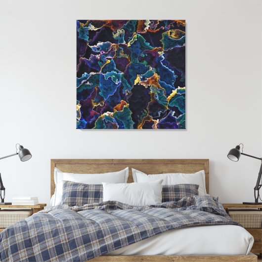 Oil Slick Canvas Print Leinwanddruck (Insitu (Schlafzimmer))