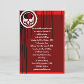 Oil Slick Skull Rockabilly Goth Wedding Einladung (Stehend Vorderseite)