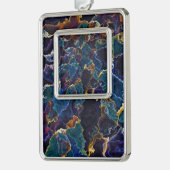 Oil Slick Weihnachtsschmuck Rahmen-Ornament Silber (Links)