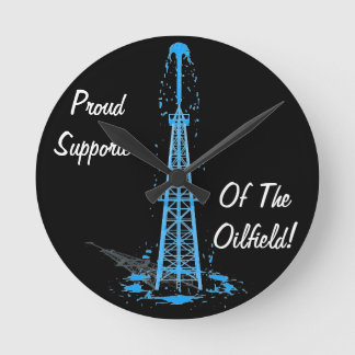 Oilfield Clock Runde Wanduhr