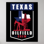 Oilfield Worker Roughneck Texas Oilfield-Crew Poster (Vorne)
