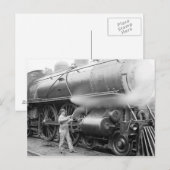 Oiling Locomotive, 1904 Postkarte (Vorne/Hinten)