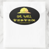 Oilman, Nun Tester, Ölfeld, Öl, Gas, Harthut Ovaler Aufkleber (Tasche)