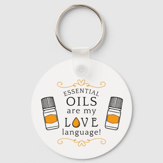 Oils Are My Love Language Key Chain Gold/Yellow Schlüsselanhänger (Vorderseite)