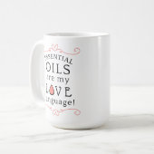 Oils Are My Love Language Mug Coral/Pink Kaffeetasse (Vorderseite Links)