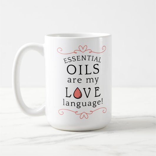 Oils Are My Love Language Mug Coral/Pink Kaffeetasse (Links)