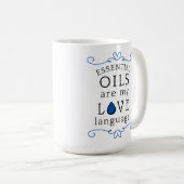 Oils Are My Love Language Mug Navy/Blue Kaffeetasse (VorderseiteRechts)