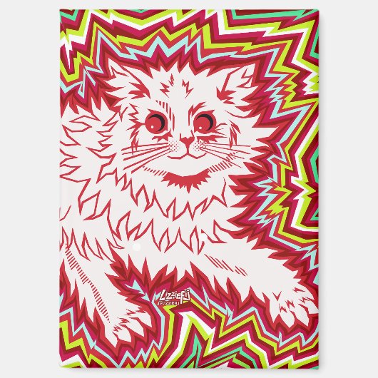 Oingo Boingo Psychedelic Cat Magnet (Vorderseite)