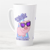 Oink aber make it fashion - Pig zitieren Milchtasse (Linke Ecke)