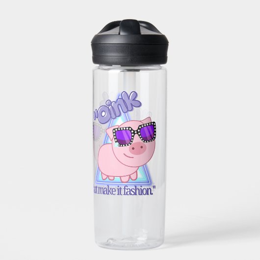 Oink aber make it fashion - Pig zitieren Trinkflasche (Vorderseite)