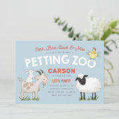 Oink Baa Cluck Moo Kinder zum Geburtstag einladen (Stehend Vorderseite)