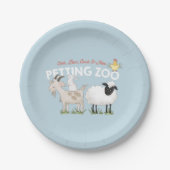 Oink Baa Cluck Moo Kinder's Birthday Paper Plate Pappteller (Vorderseite)