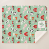 Oink Baa Moo Farm Tier Niedliche Kinder Sherpadecke (Vorderseite (Horizontal))