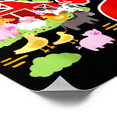 Oink Baa Moo I'm 2 Farm Animals 2nd Birthday Two Y Poster (Ecke)