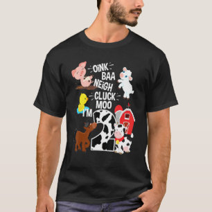Oink Baa Neigh Cluck Moo Ich bin 2 Jahre alt Farm T-Shirt
