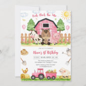 Oink Baa Quack Moo Farm Animals Birthday Einladung (Vorderseite)
