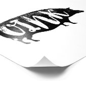 OINK Funny Vintag Pig Fotodruck (Ecke)