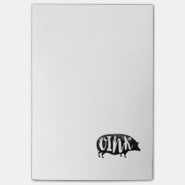 OINK lustiges Vintages Schwein Post-it Klebezettel