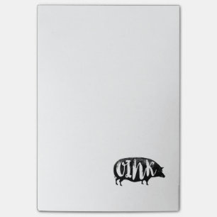 OINK lustiges Vintages Schwein Post-it Klebezettel