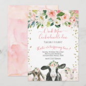 Oink Moo Cockadoodle Doo Girl Einladung zum Geburt (Vorne/Hinten)