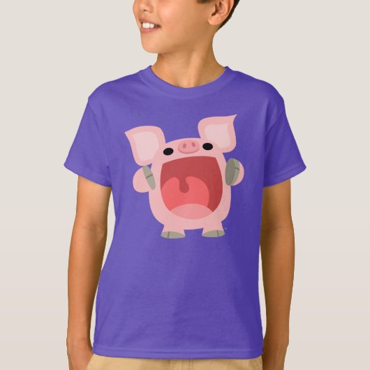 "OINK!!!" Niedlicher Cartoon Schweinekinder T - Sh T-Shirt (Vorderseite)