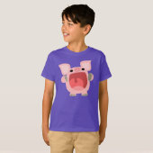 "OINK!!!" Niedlicher Cartoon Schweinekinder T - Sh T-Shirt (Vorne ganz)