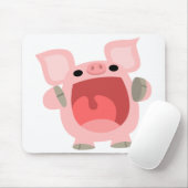 "OINK!!!" Niedliches Cartoon-Schwein Mousepad (Mit Mouse)