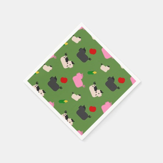 Oink Oink Hier Serviette (Ecke)