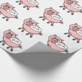 Oink Oink Schwein Geschenkpapier (Ecke)