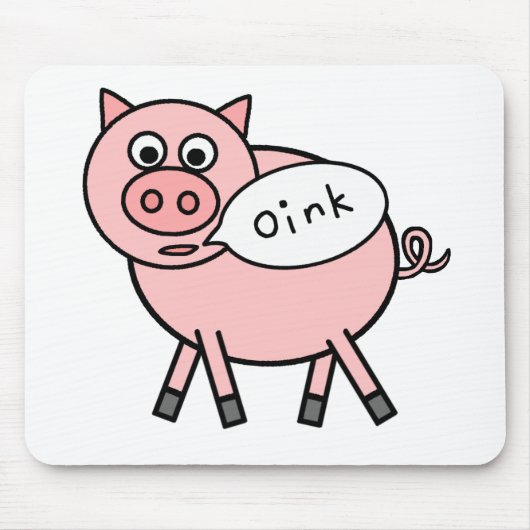 Oink Oink Schwein Mousepad (Vorne)
